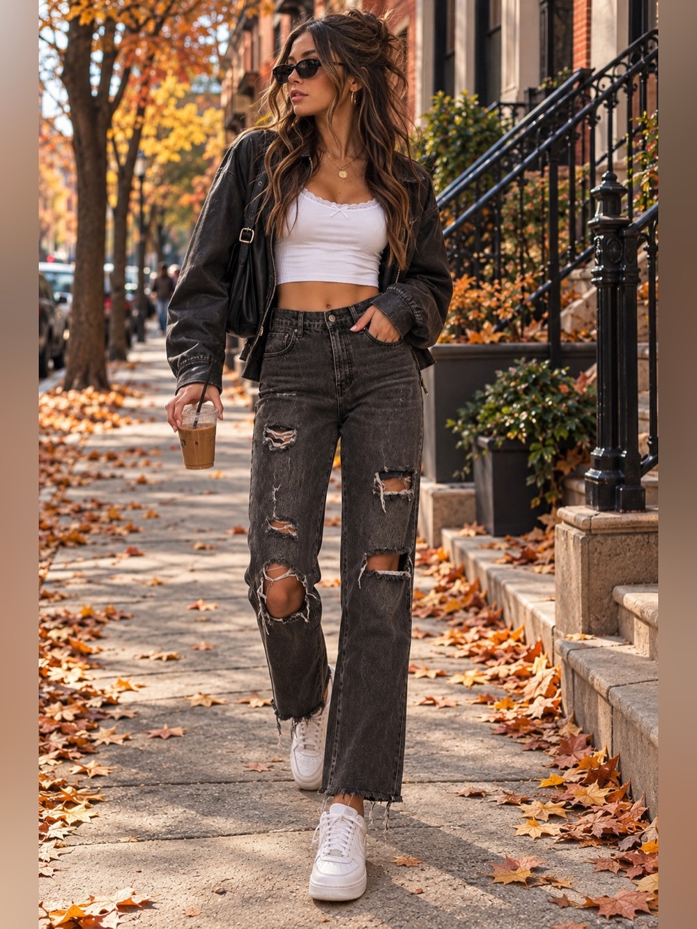 PacSun Women’s Size 4 Distressed Black High Rise Straight Leg Jeans Y2K